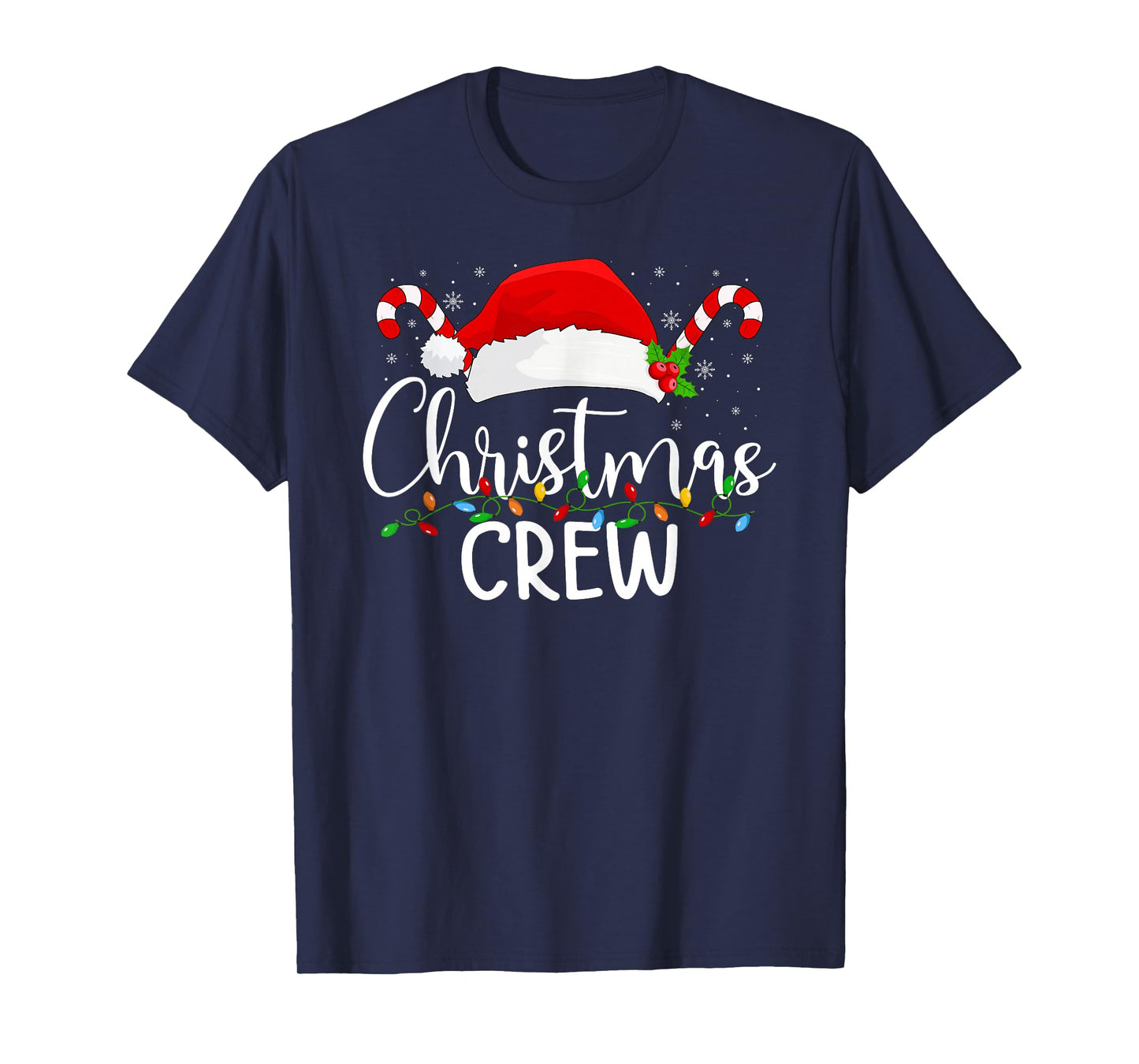 Christmas Crew Matching Family Group Holiday Xmas Pajamas T-Shirt