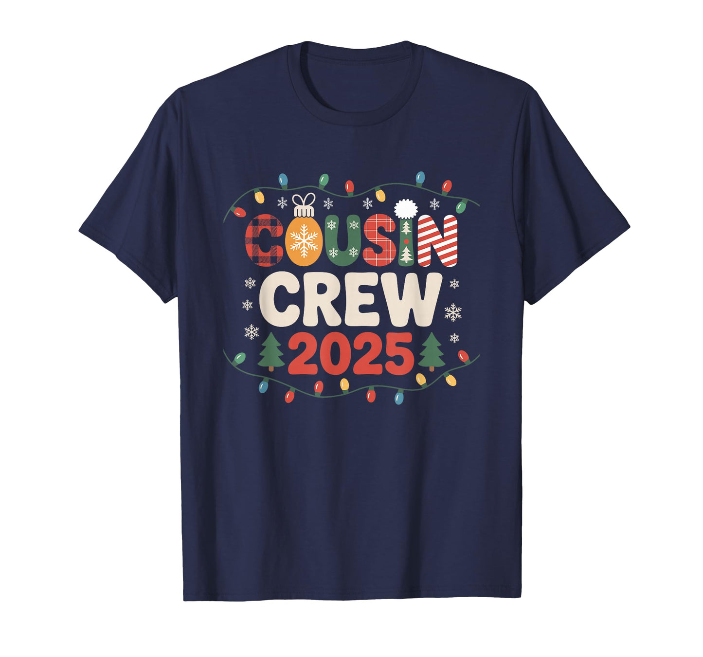 Cousin Crew Christmas 2025 Family Matching Xmas T-Shirt