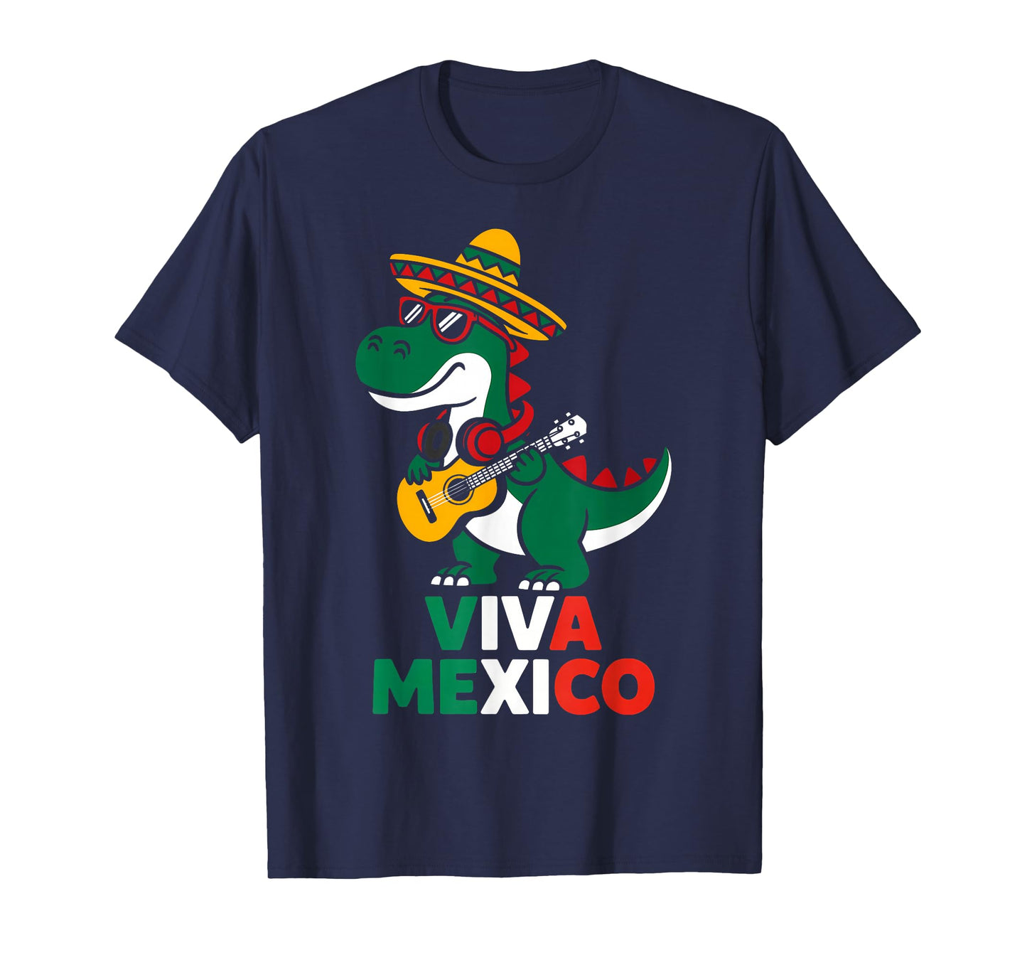 Viva Mexico Dance Dinosaur Independence Day Toddler Boy Kids T-Shirt