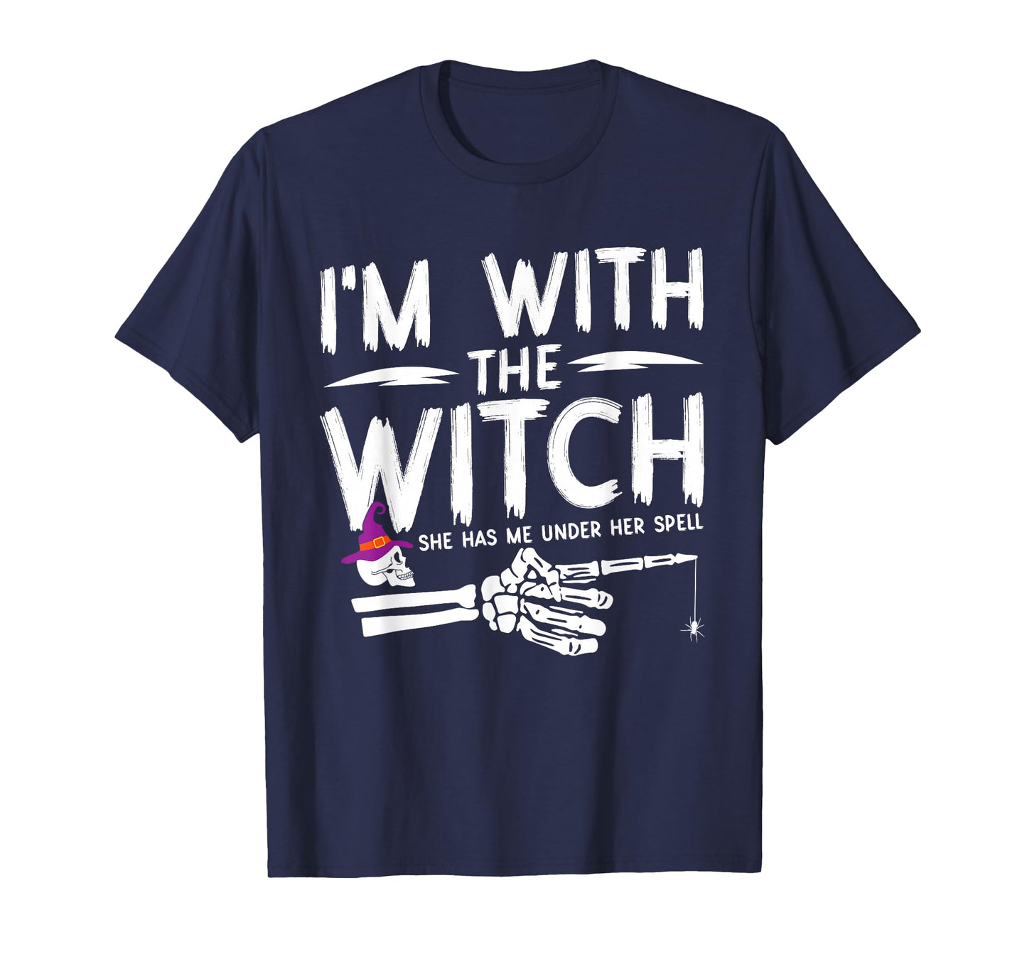 I'm with The Witch Funny Halloween Couple Costume Party T-Shirt