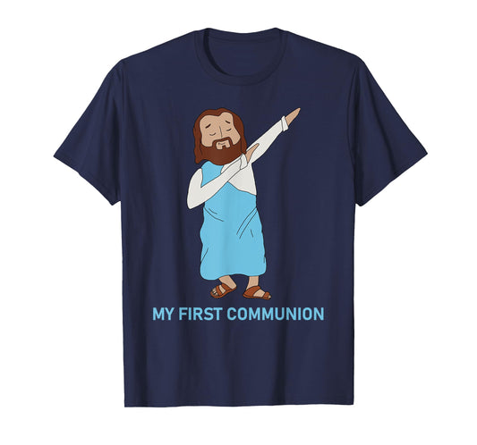 My First Communion Dabbing Jesus Christian Religious T-Shirt