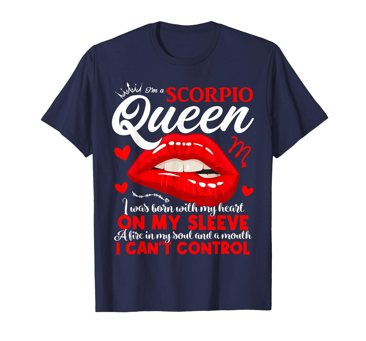 Scorpio Queen Scorpio Zodiac Sign Women Girls Lady Birthday T-Shirt