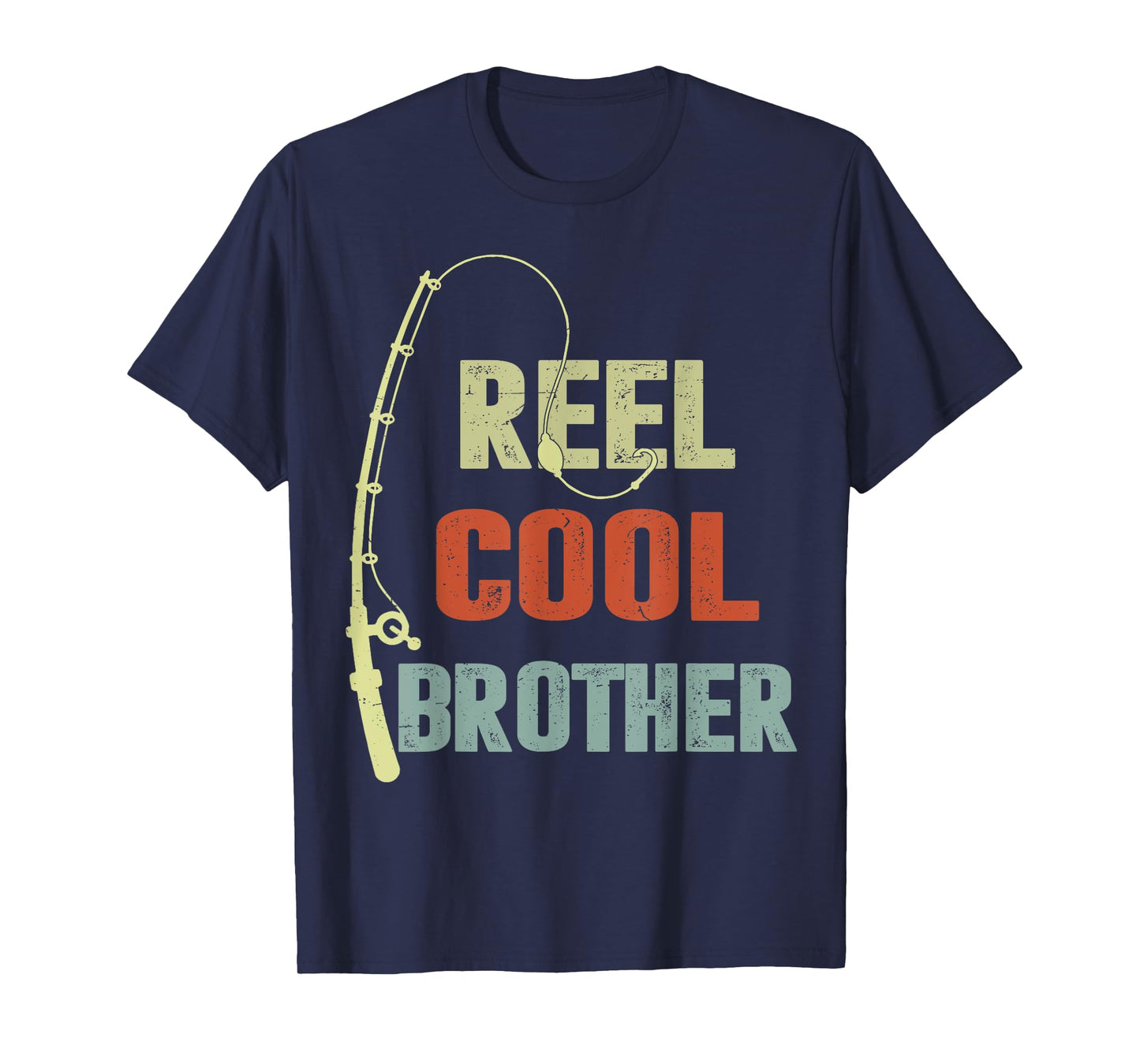 Retro Reel Cool Brother Youth Father Gift Fishing-Shirt Bass T-Shirt