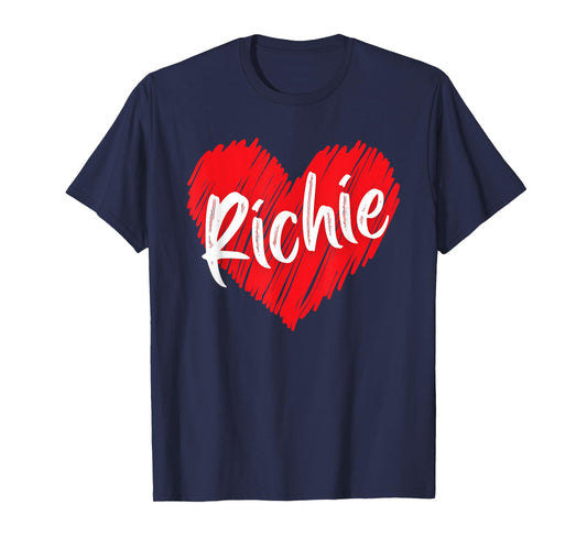I Love Richie Heart Personalized Name Richie T-Shirt