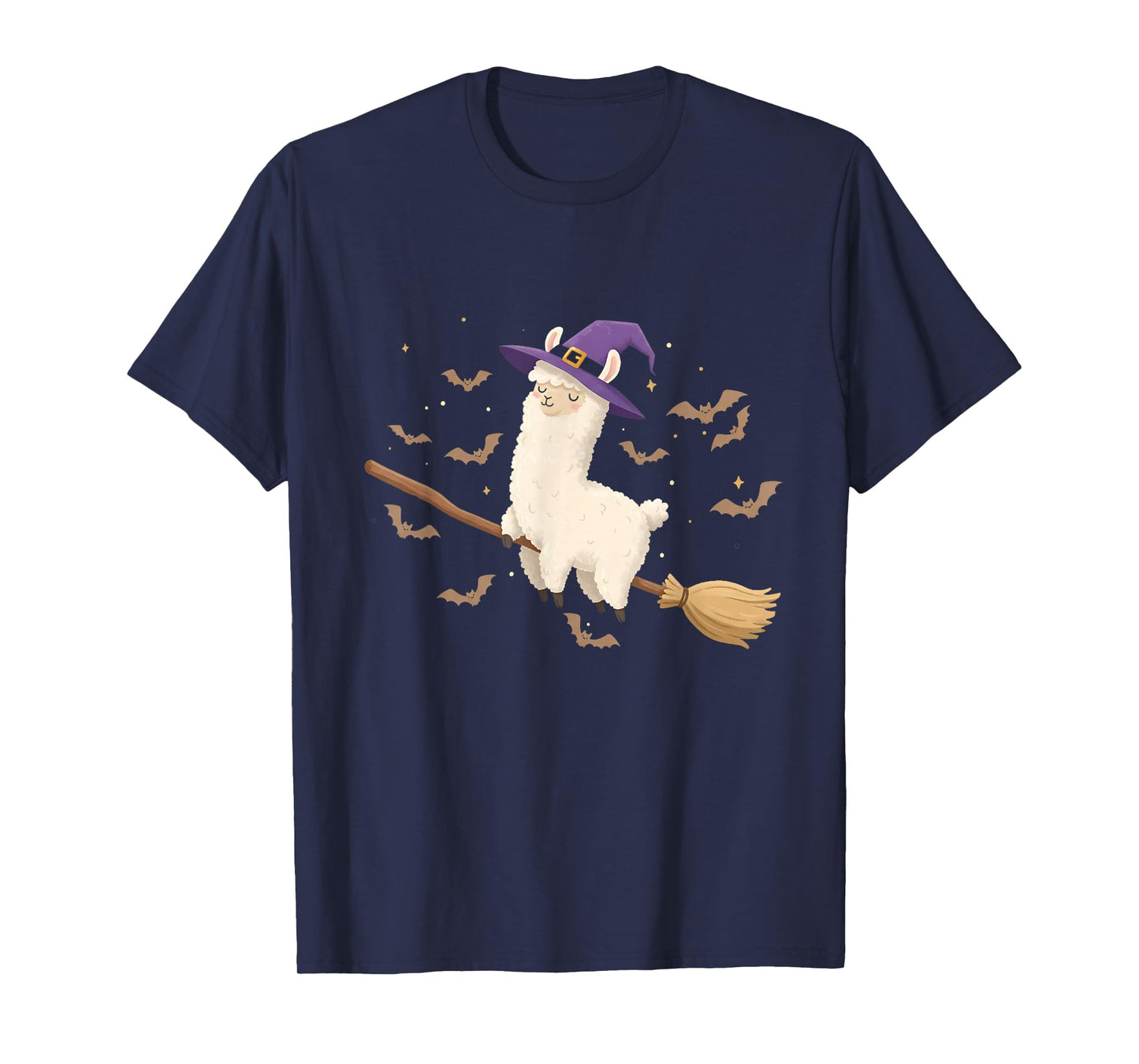 Funny Witch Llama Lovers Spooky Halloween Costume T-Shirt