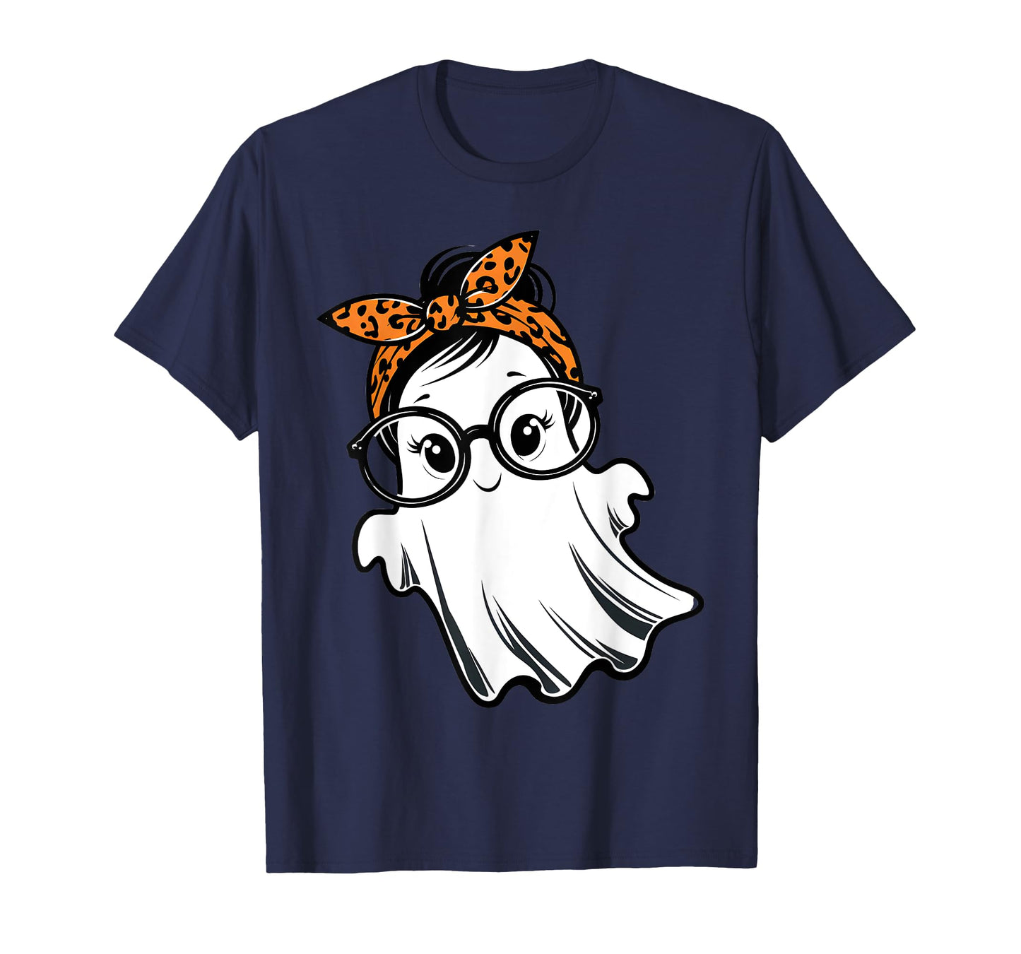 Halloween Ghost Glasses Girl Ghost Costume Eyeglass Women T-Shirt