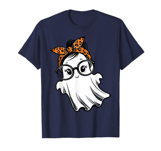 Halloween Ghost Glasses Girl Ghost Costume Eyeglass Women T-Shirt