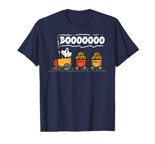 Halloween Train Ghost Boo Costume Toddler Boys Kids Youth T-Shirt
