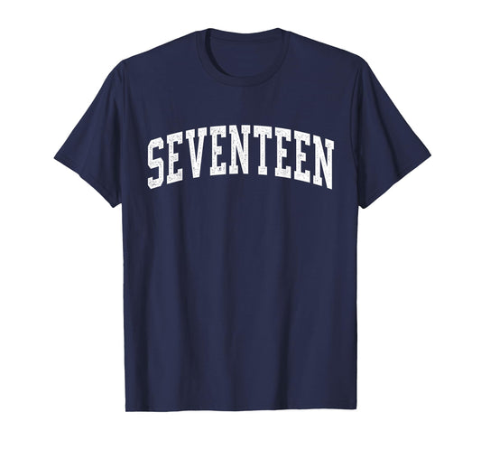 Seventeen Minimalist 17th Birthday Design 17-Year-Old T-Shirt