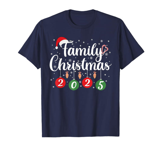 Family Christmas 2025 Xmas Lights Snowflake Pajamas Holiday T-Shirt