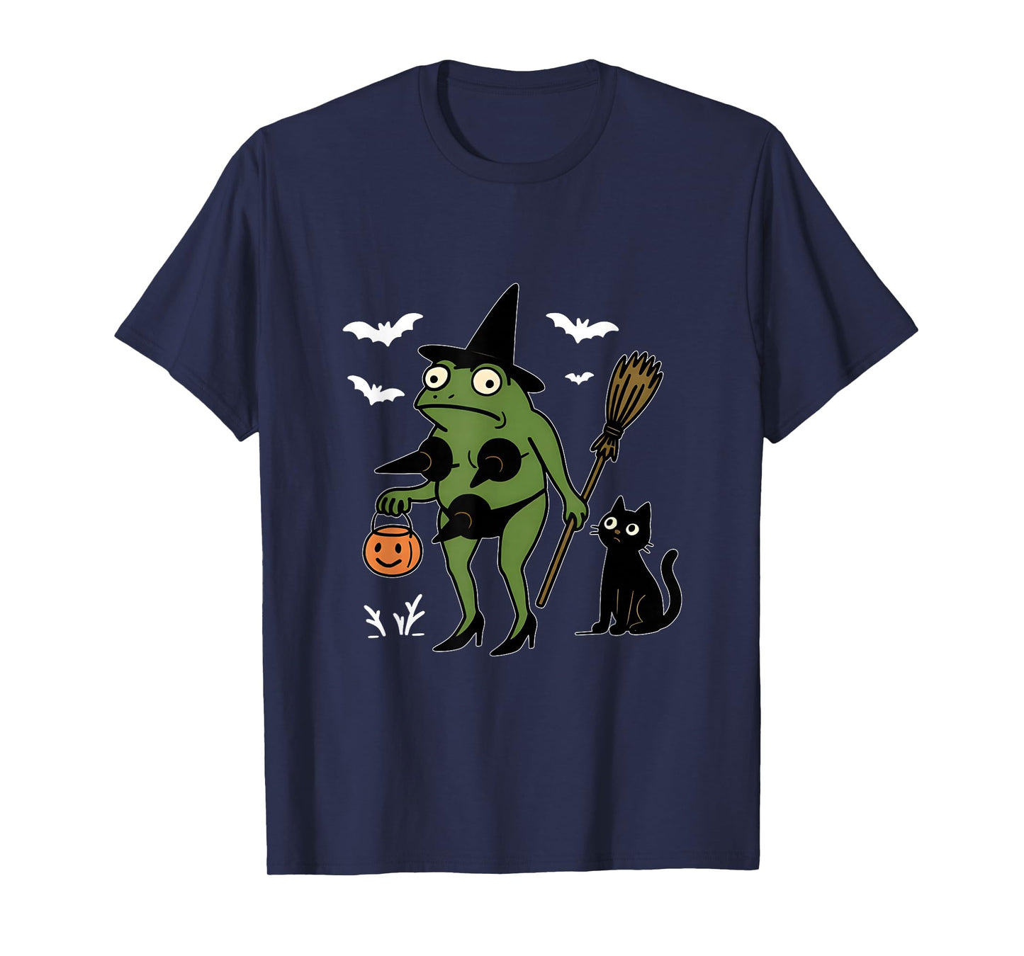 Slut for October, Funny Halloween, Funny Witch Frog Funny T-Shirt