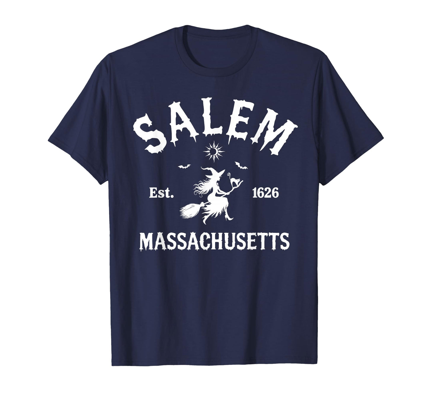 Salem 1626 Massachusetts MA Vintage Halloween Witch Costume T-Shirt