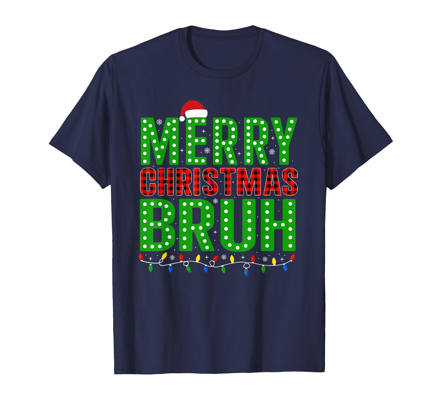 Merry Christmas Bruh Meme Saying Bro Greeting Teens Boys Men T-Shirt