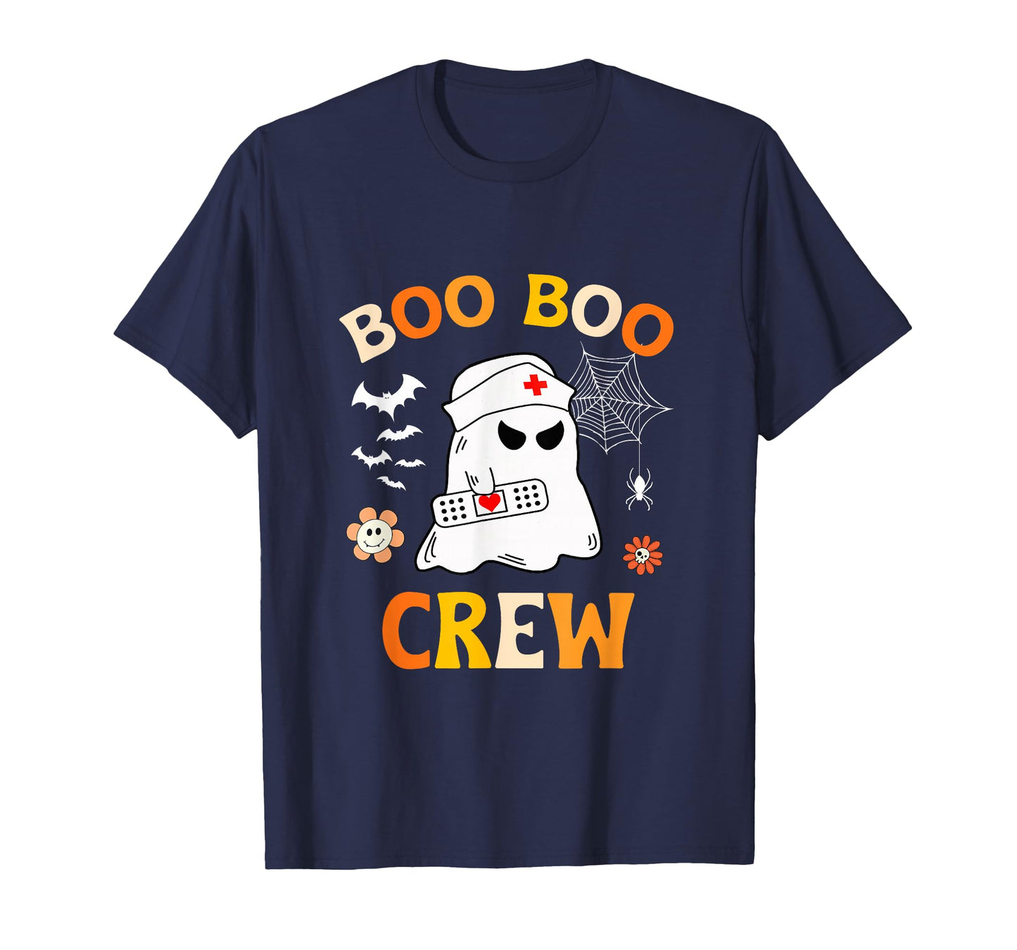 Groovy Boo Boo Crew Nurse Women Funny Ghost Nurse Halloween T-Shirt