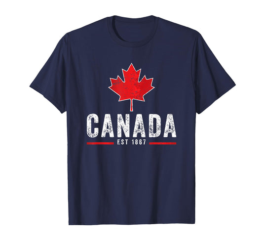 Vintage Canada EST 1867 Patriotic Proud Canadian Merch T-Shirt