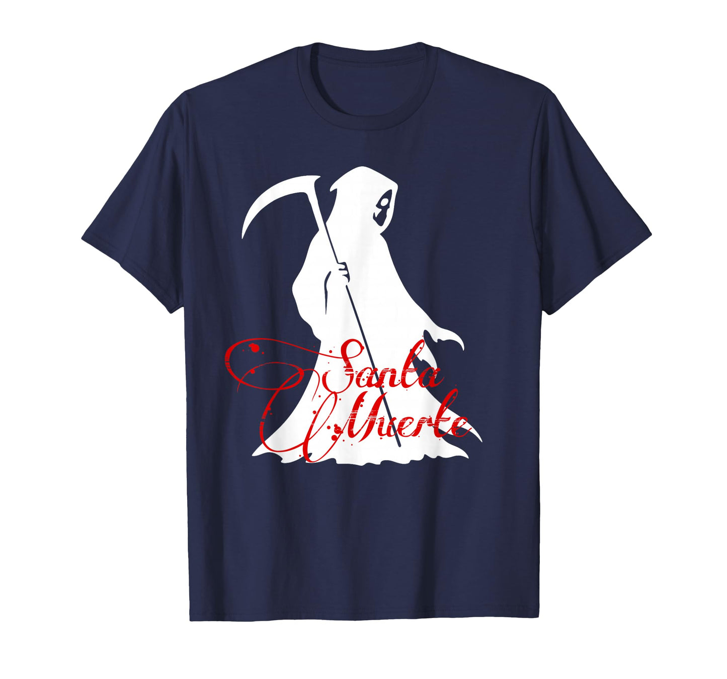 Santa Muerte Art Calligraphy Design T-Shirt