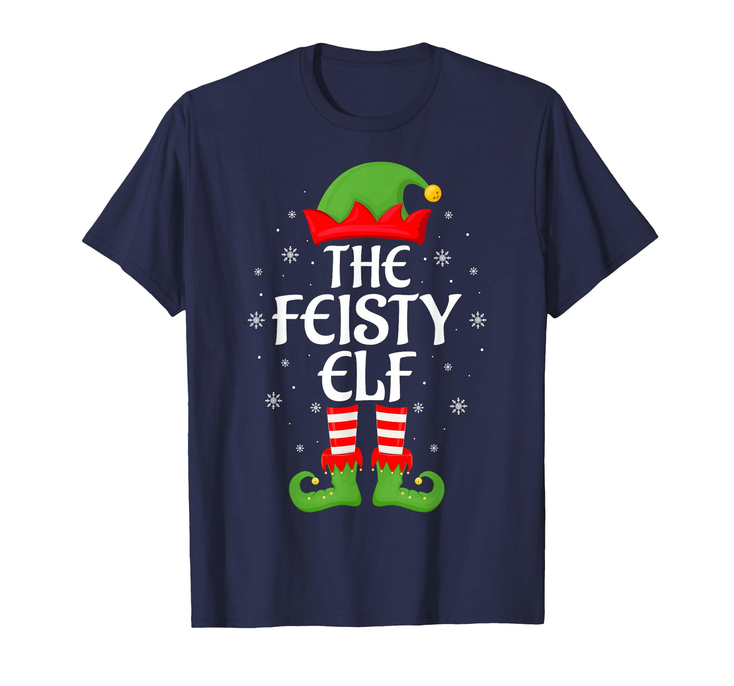 Feisty Elf Xmas Family Matching Elf Squad Christmas T-Shirt