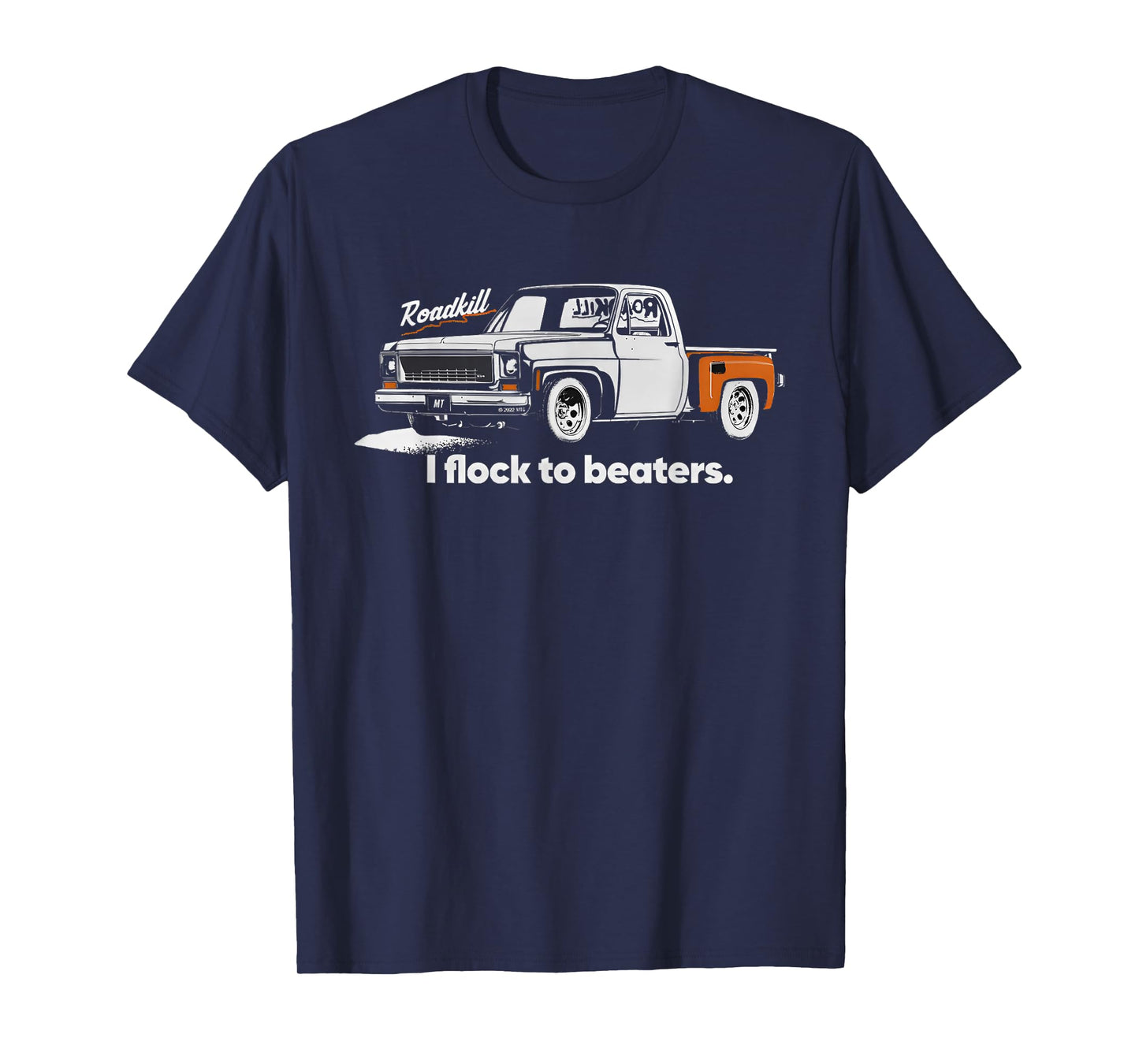 Roadkill I Flock to Beaters Adult T-Shirt