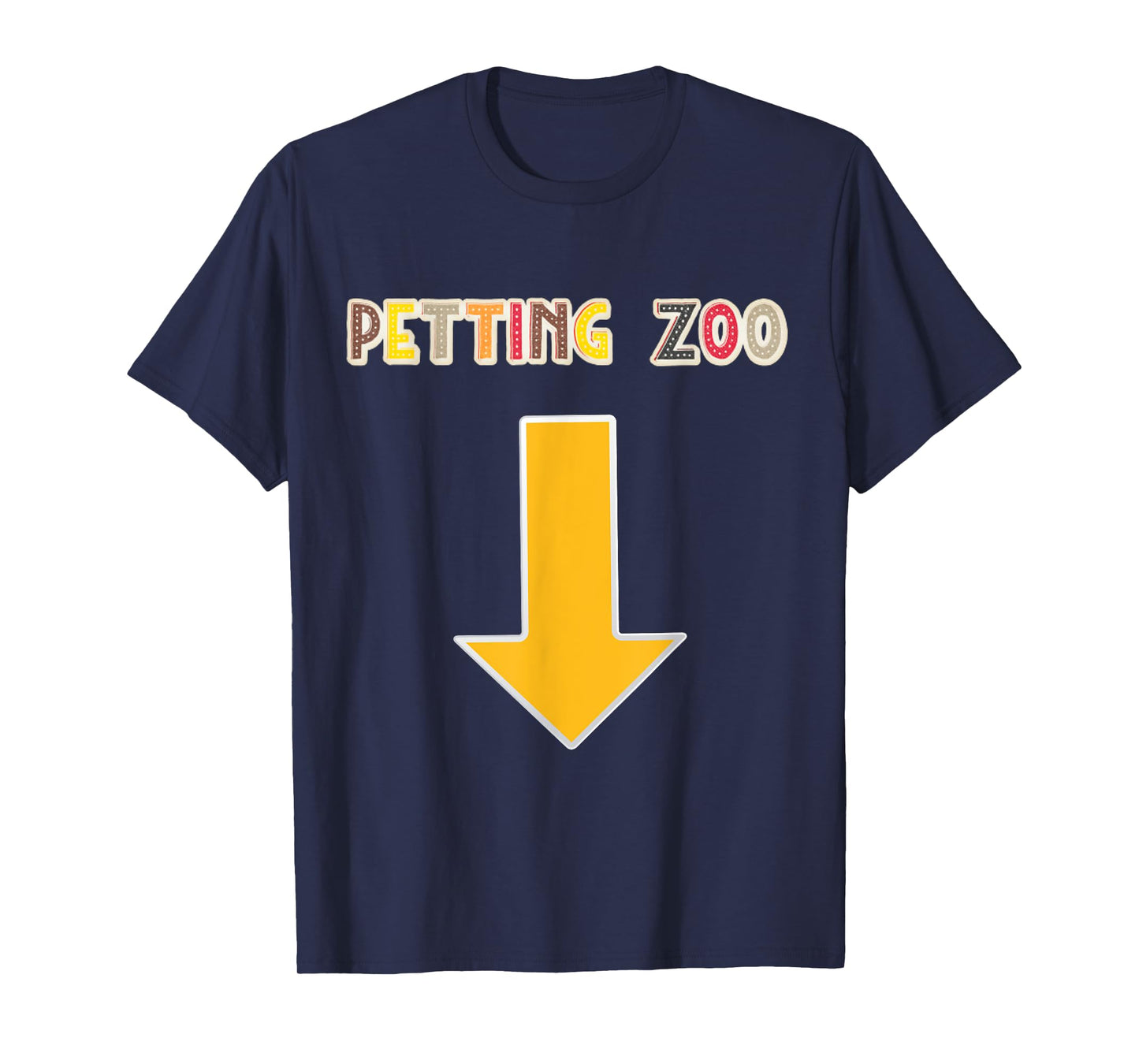 Mens Funny Guys Adult Humor Petting Zoo Arrow Down T-Shirt