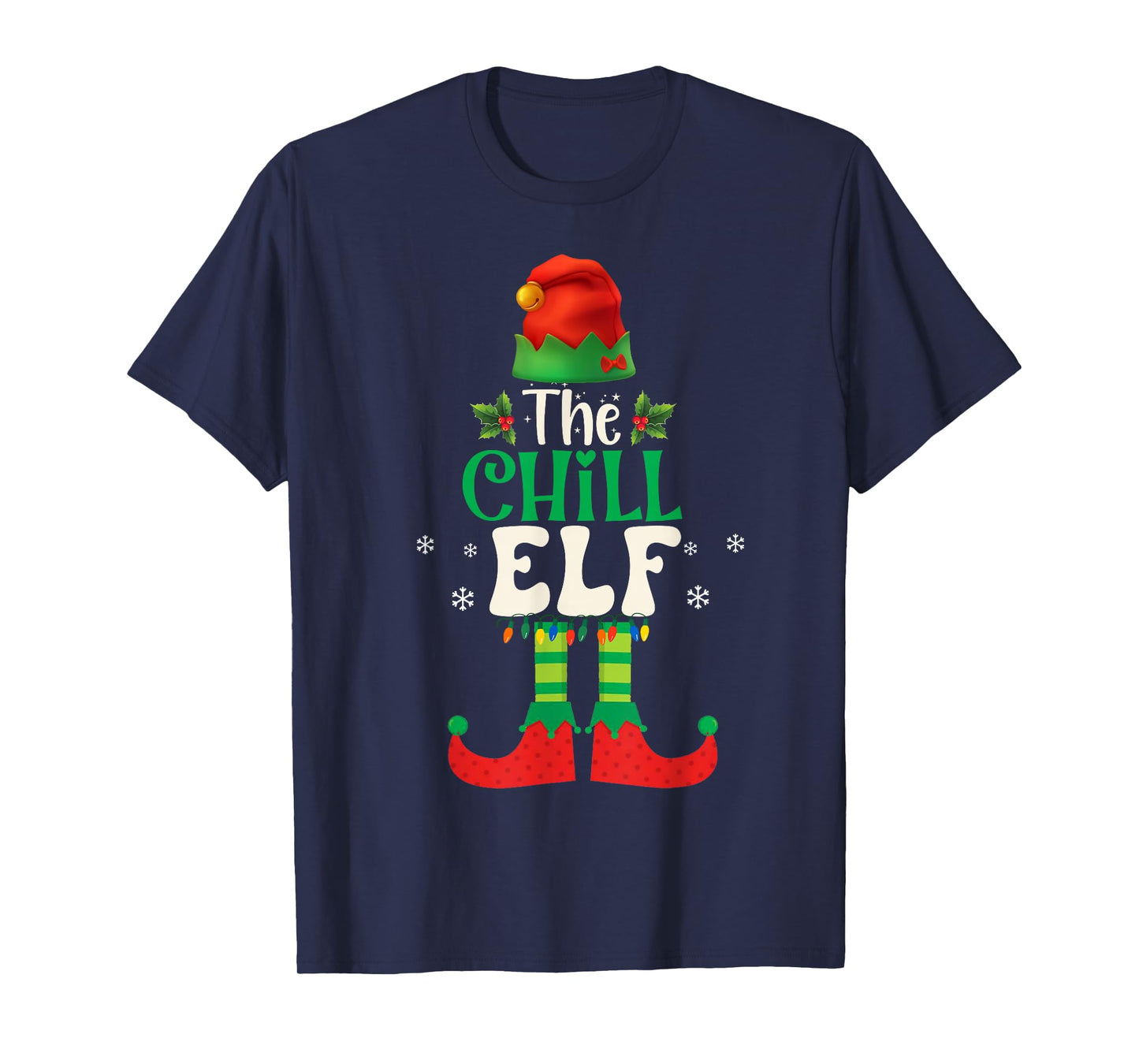 Funny The Chill Elf Group Matching Family Christmas 2025 T-Shirt