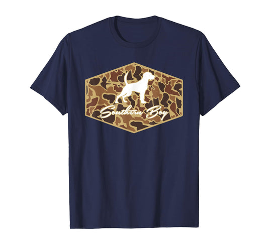 Southern Boy Camouflage Hunting Dog Hello Hunting Season T-Shirt