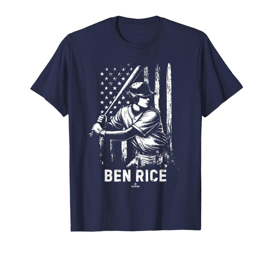 Player Illustration Flag Ben Rice Prospect Baseball Fan Gear T-Shirt
