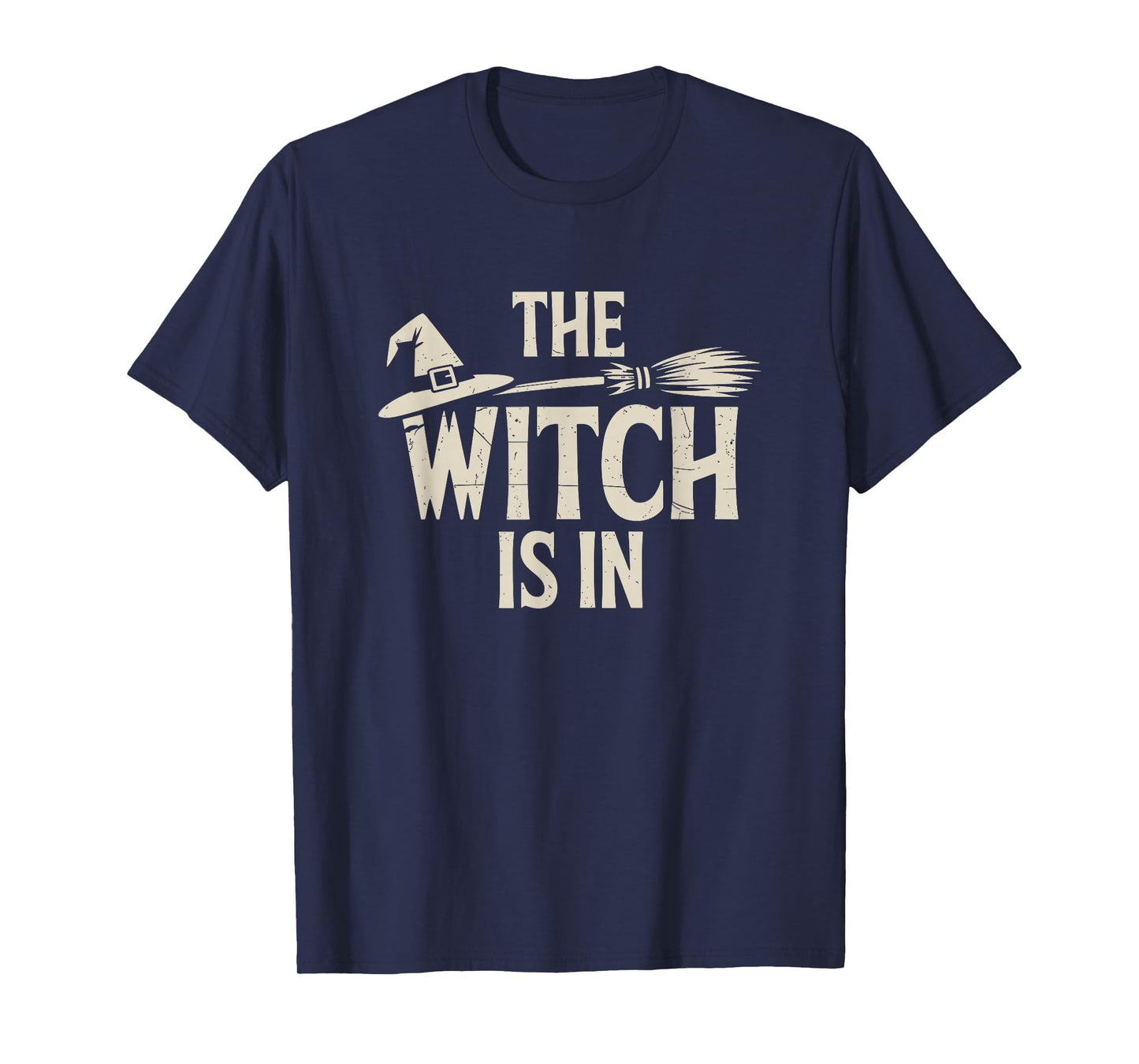 The Witch is in Funny Salem Broomstick Halloween Costume T-Shirt