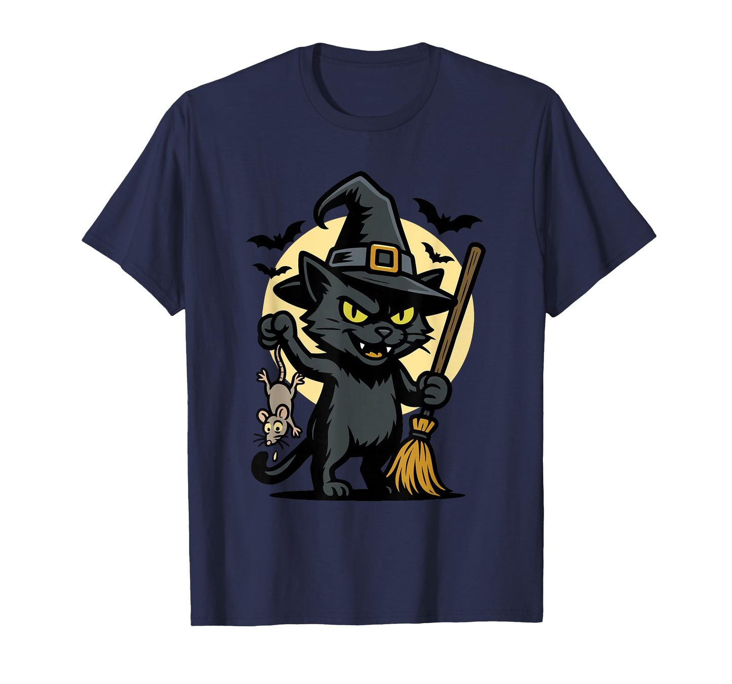 Witchy Cat Halloween | Funny Black Cat T-Shirt