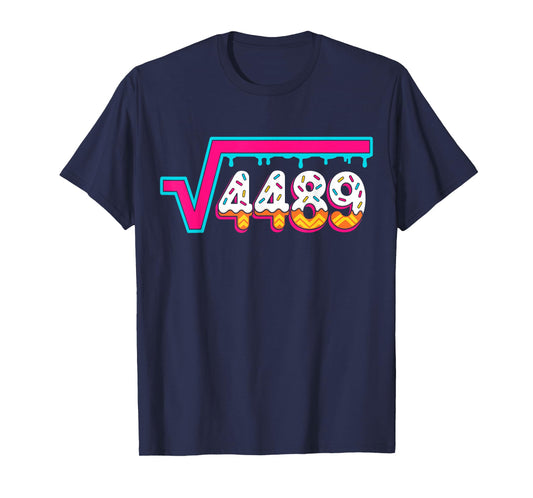 6 7 Vintage Funny Meme Square Root 4489 Slang Math Teacher T-Shirt