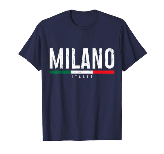 Milano Italia Italian Flag Vintage Italy Souvenir T-Shirt