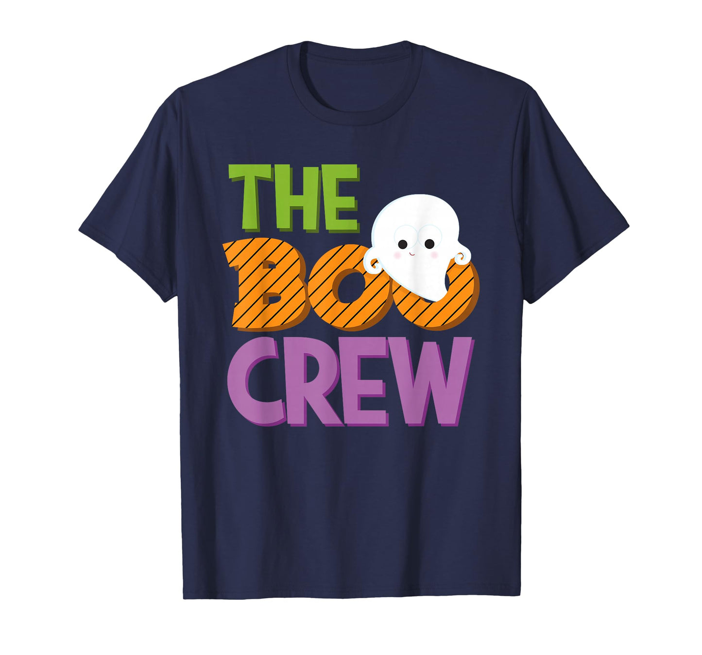 Halloween Ghost The Boo Crew Costume Matching Women Kids Men T-Shirt