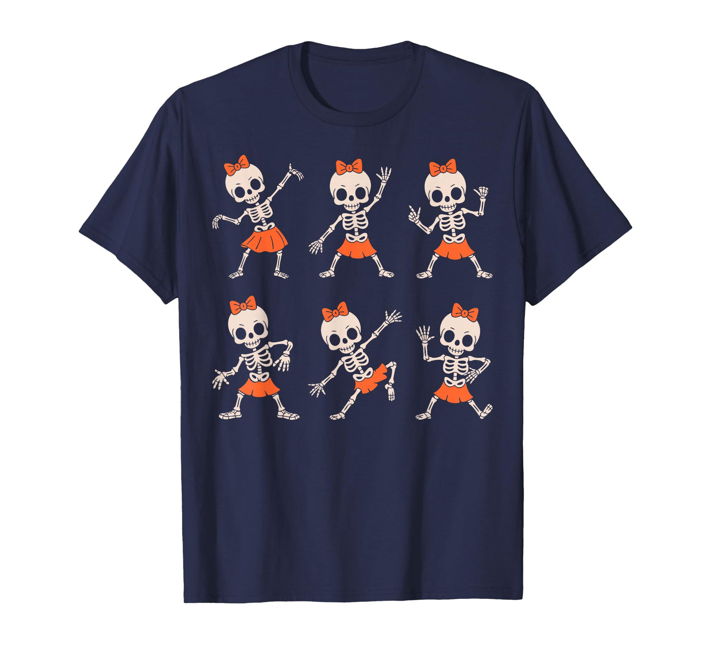 Funny Cute Dancing Skeleton Halloween Girls Kids Toddlers T-Shirt