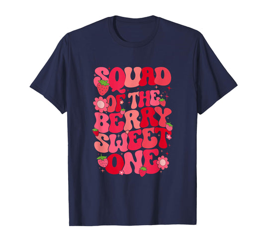 Squad Of The Berry Sweet One Strawberry First Birthday T-Shirt
