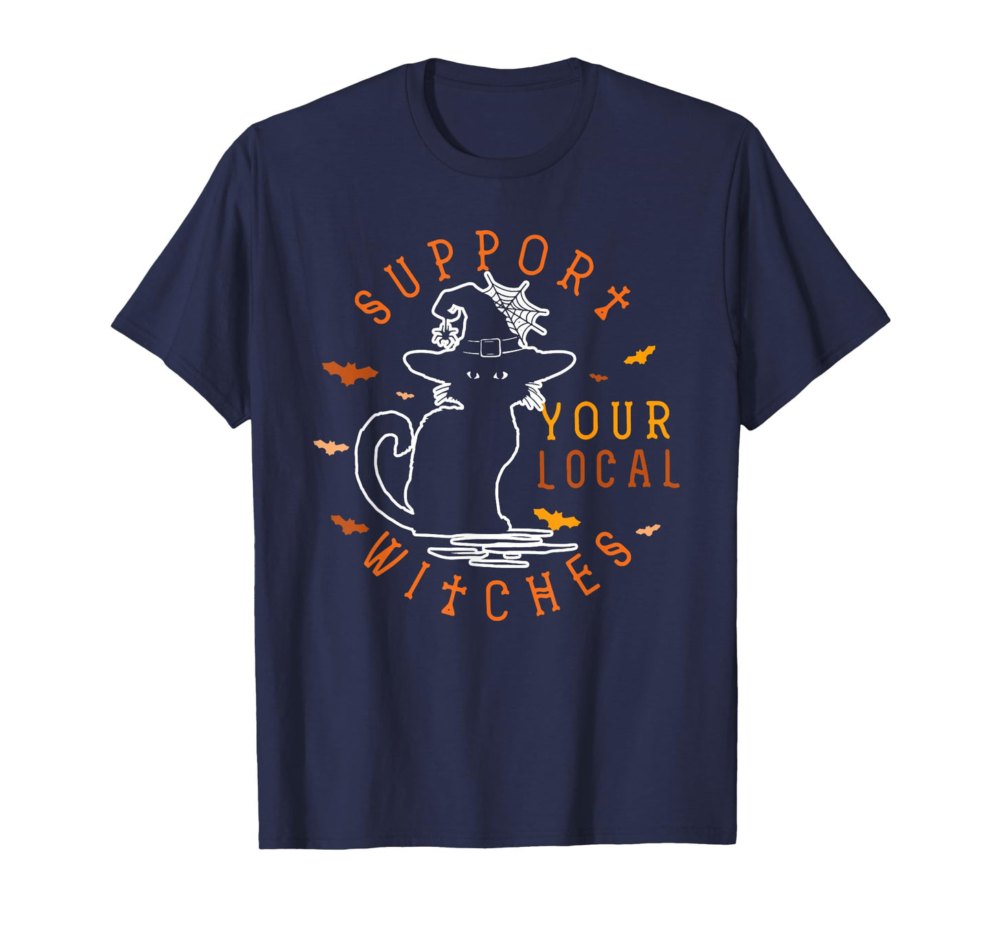 Support Your Local Witches Cat Halloween T-Shirt