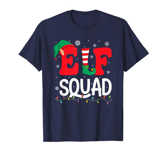 Elf Squad Christmas Matching Family Group Elf Xmas T-Shirt