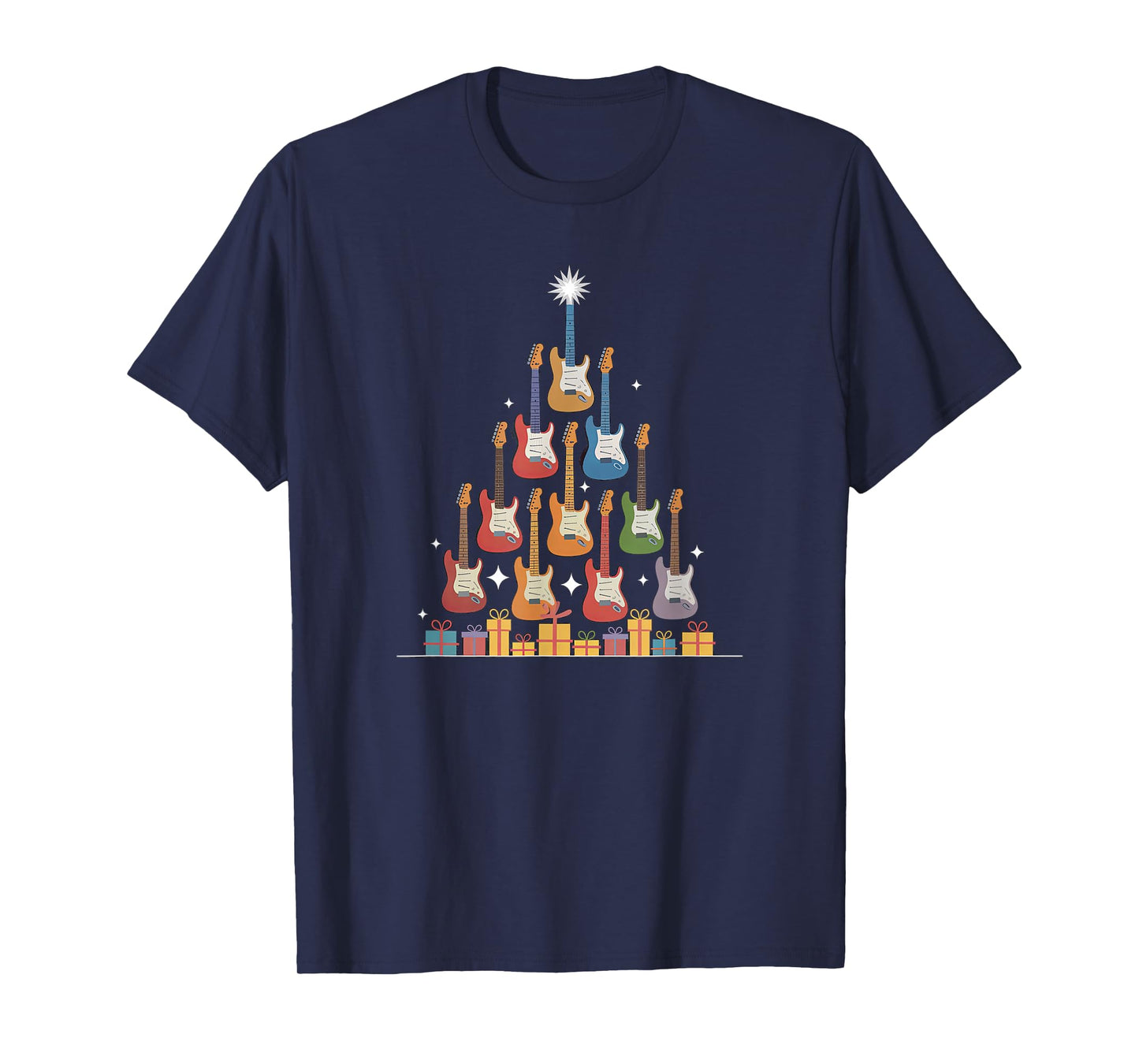 Christmas Guitar Christmastree Tree Made Out of Guitars T-Shirt