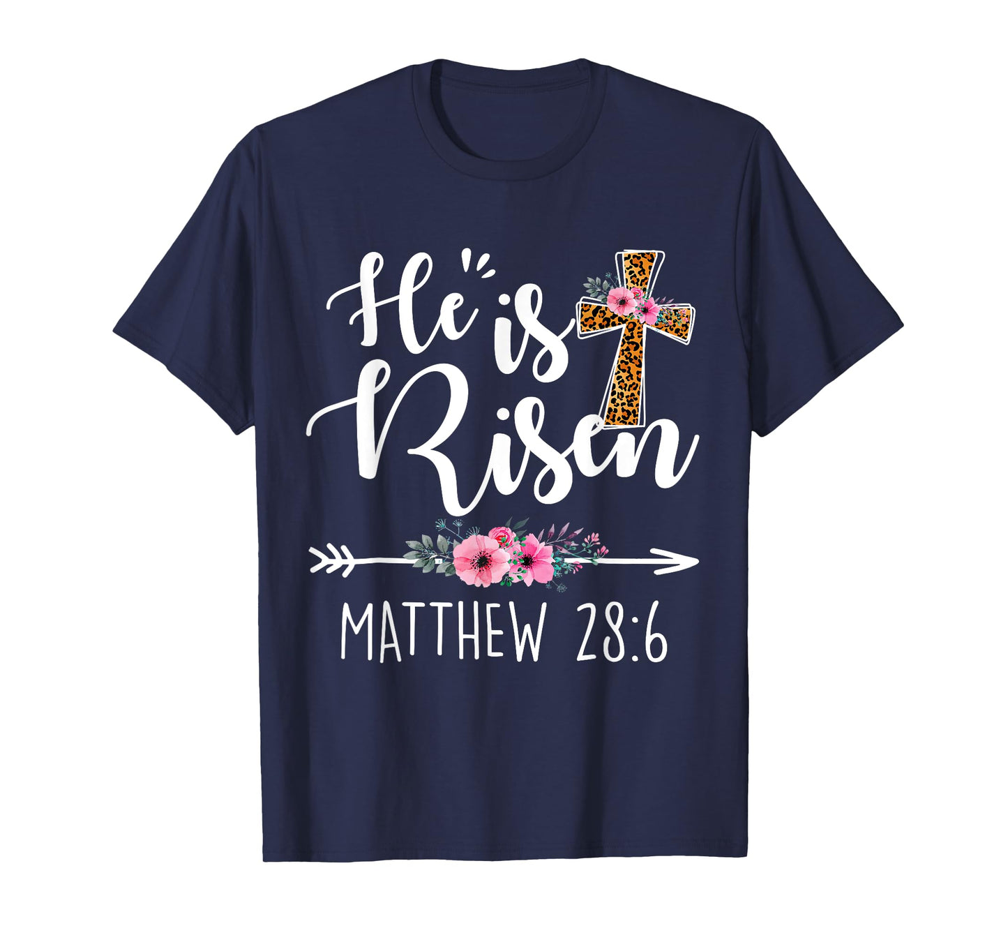 Happy Easter Day He is Risen Toddler Girls Women Floral T-Shirt
