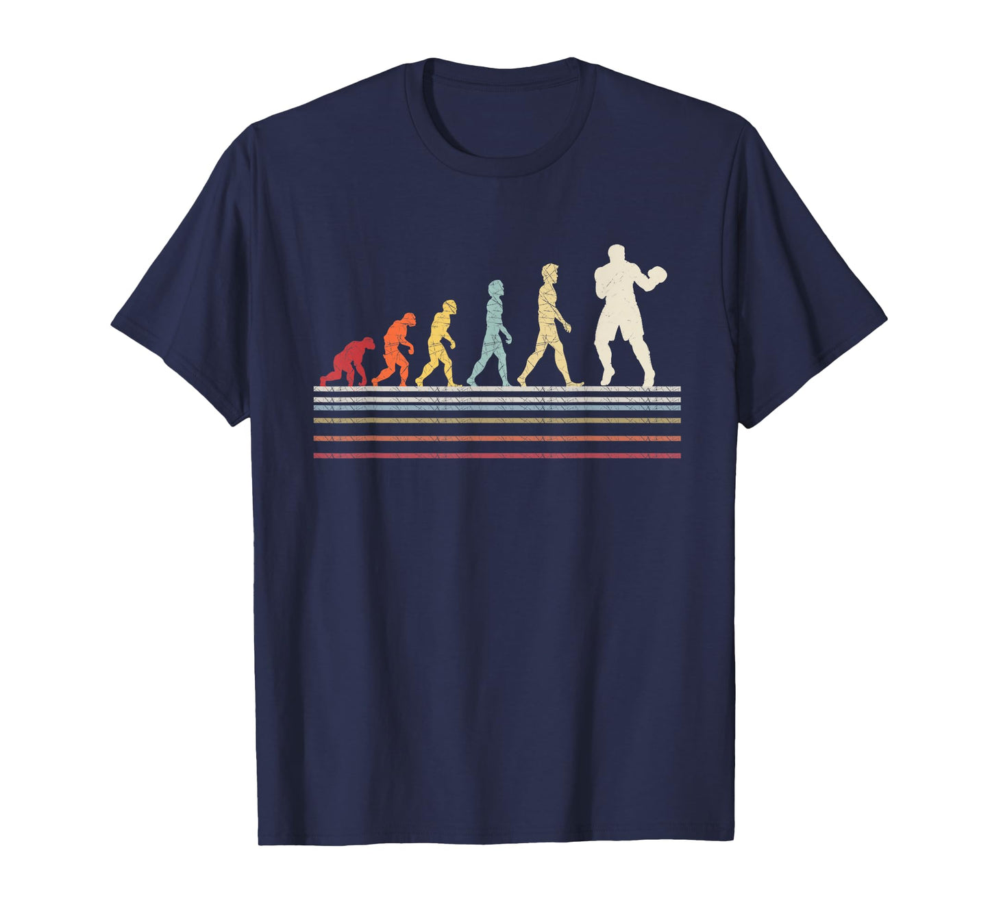 Boxing Evolution Funny Boxer Gift Retro Vintage Boxing T-Shirt