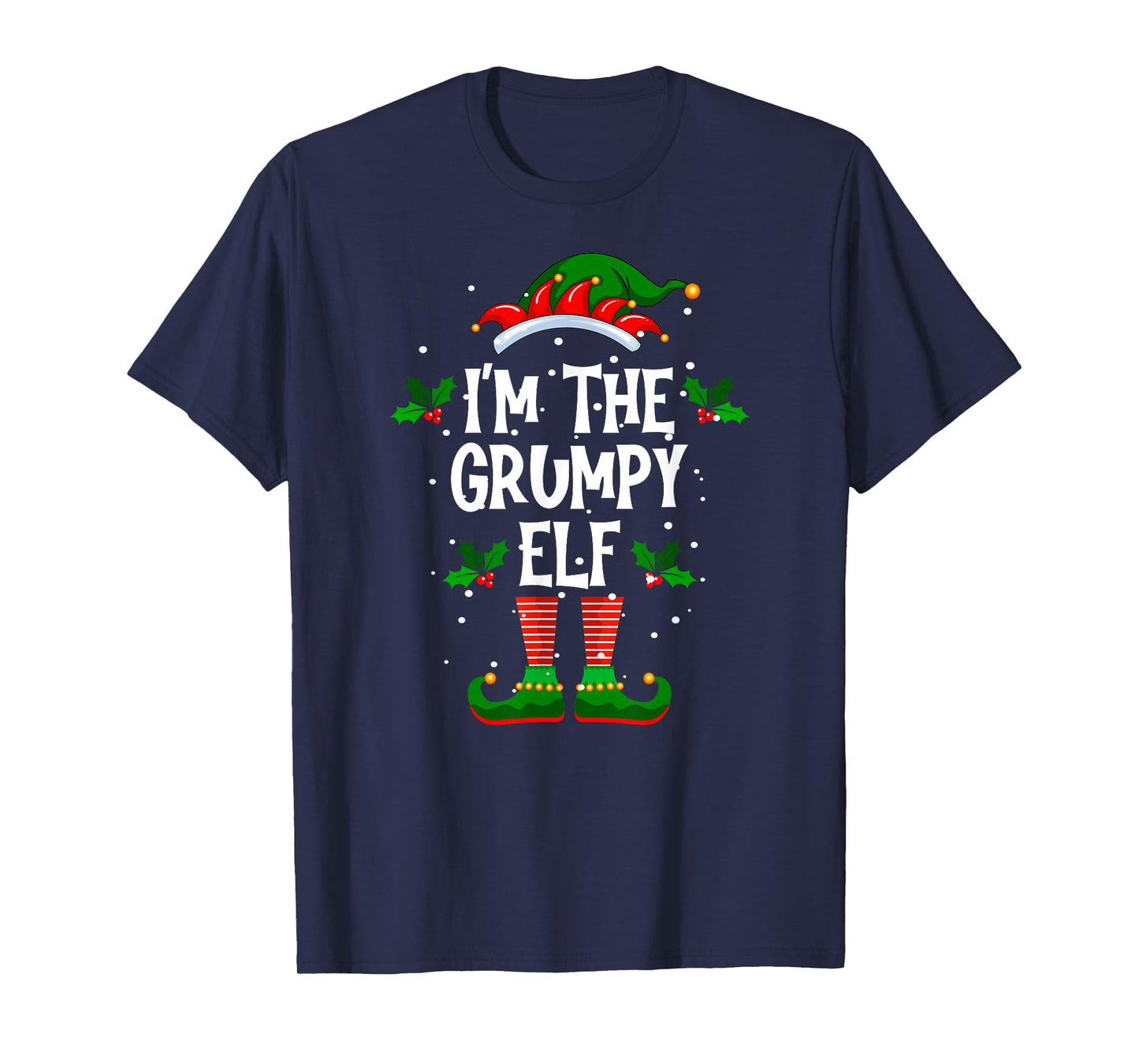I’m The Grumpy Elf Christmas Xmas Pajama PJ Men Women T-Shirt