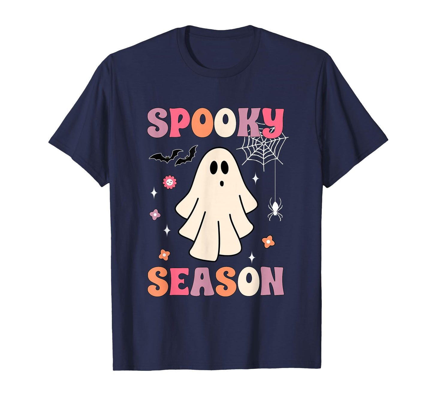 Halloween Groovy Cute Ghost Spooky Season T-Shirt