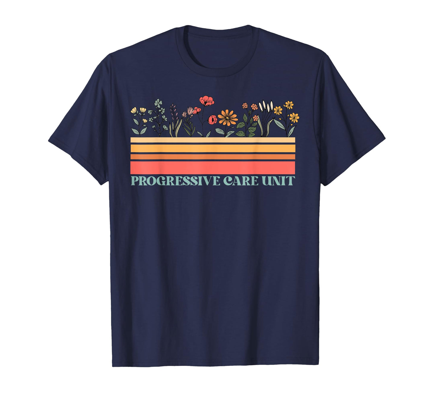 Vintage Wildflower Progressive Care Unit PCU Tech Nurse T-Shirt