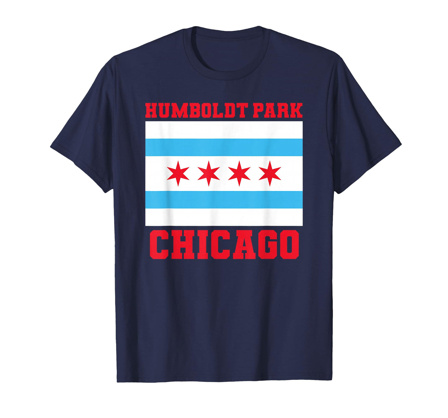 Humboldt Park Chicago Illinois Flag Loop 773 Deep Dish Pizza T-Shirt