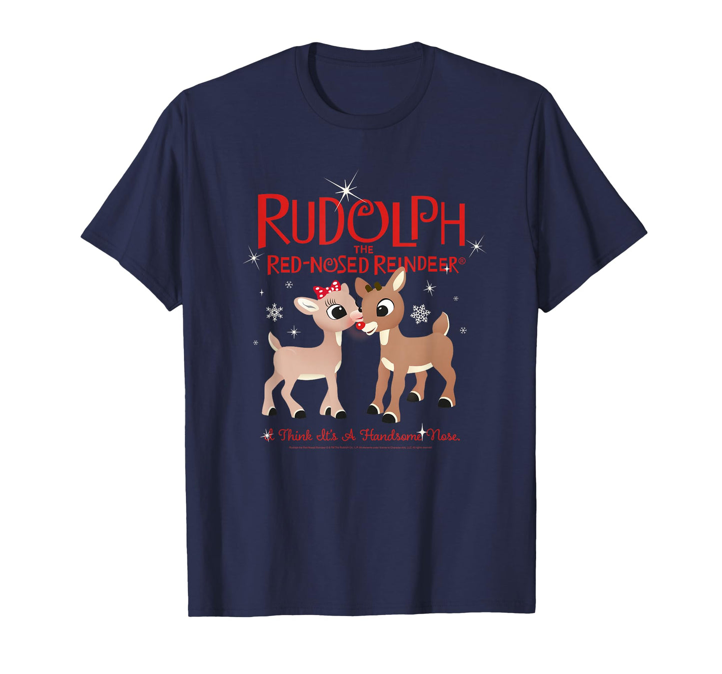 Rudolph and Clarice It's A Handsome Nose Retro Christmas T-Shirt