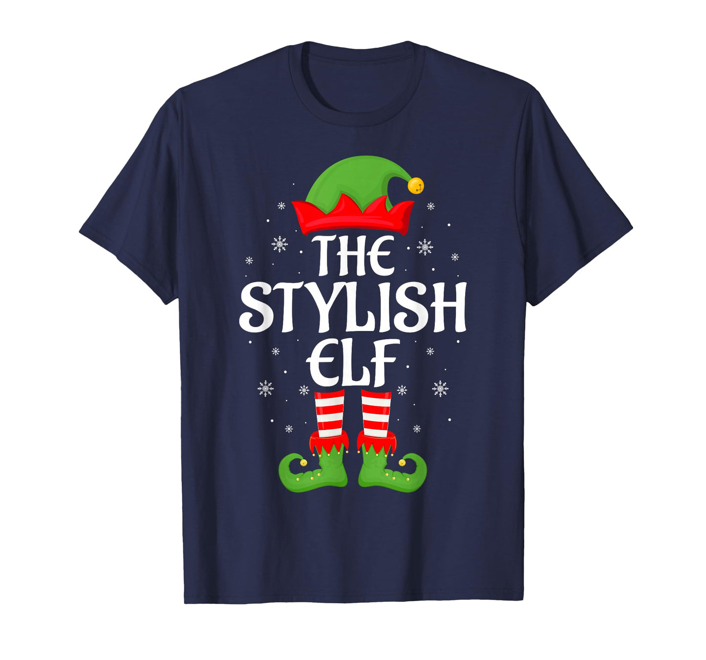 Stylish Elf Xmas Family Matching Elf Squad Christmas T-Shirt