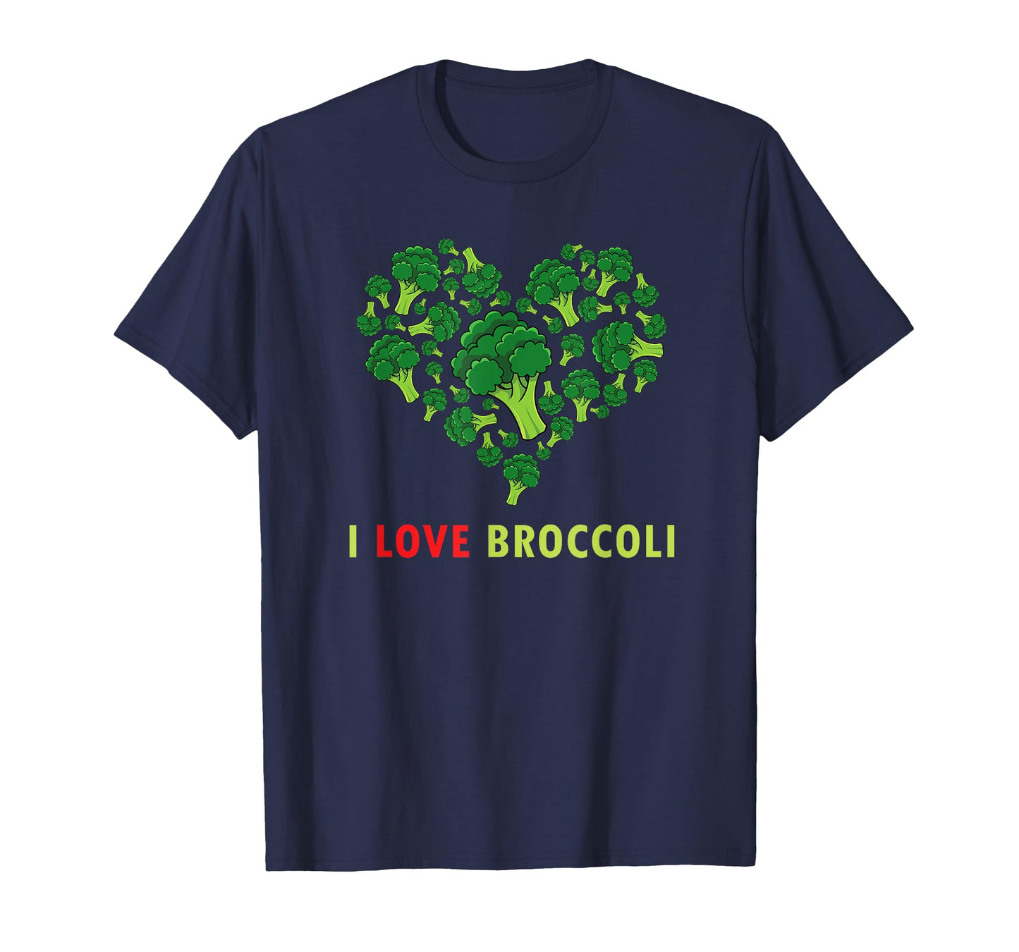 Funny Broccoli Gift - I Love Broccoli - Kids Vegetarian Keto T-Shirt