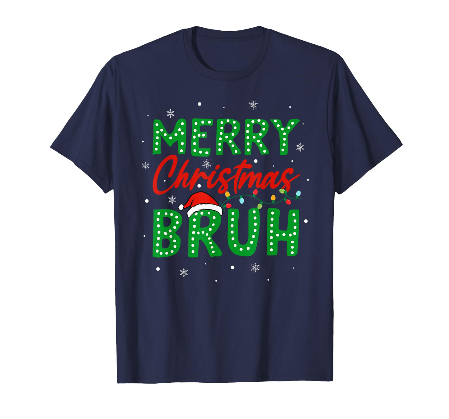 Merry Christmas Bruh Santa Family Xmas Boys Teens T-Shirt