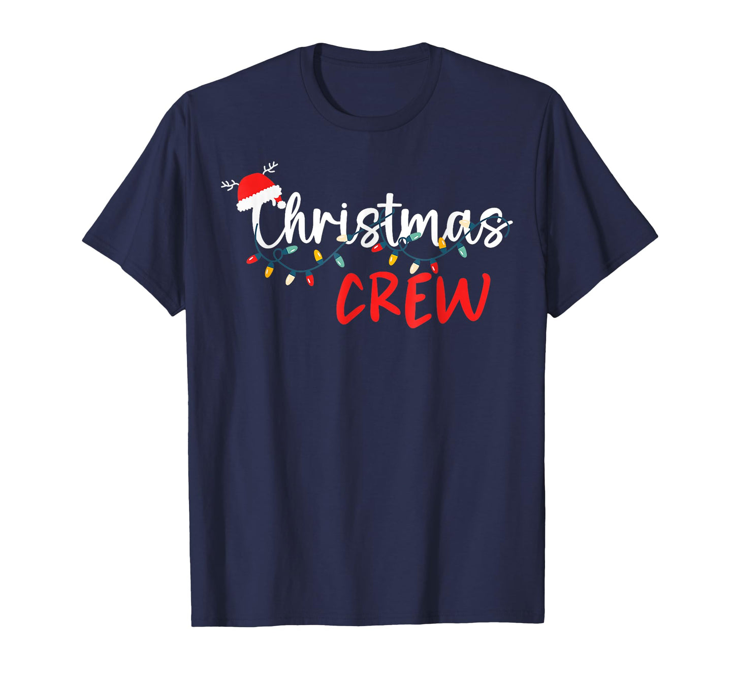 Christmas Crew Xmas Lights Family Matching Pajamas Holiday T-Shirt