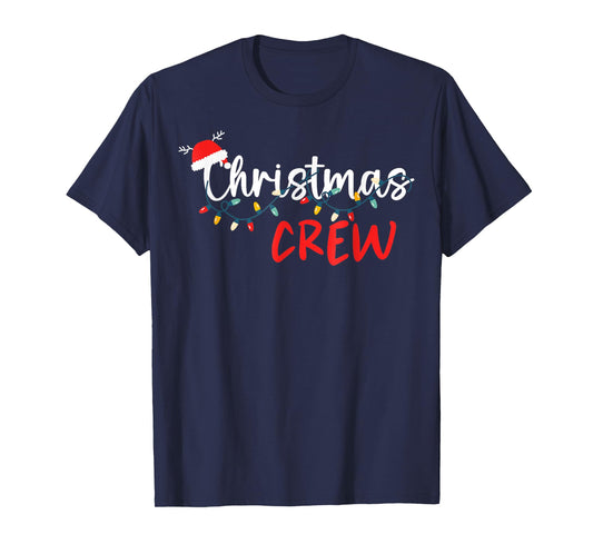 Christmas Crew Xmas Lights Family Matching Pajamas Holiday T-Shirt