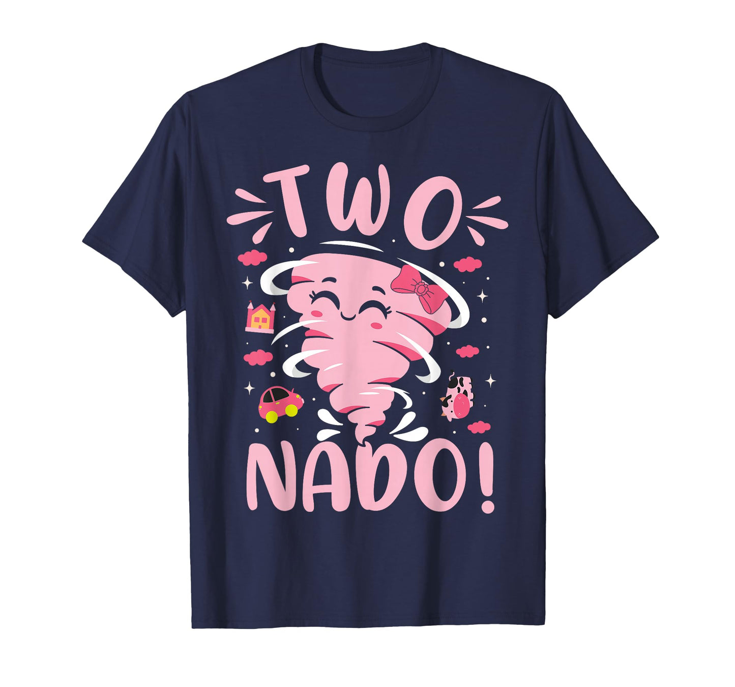 Tornado 2 Year Old Girl Birthday Two Nado 2nd Bday Party T-Shirt