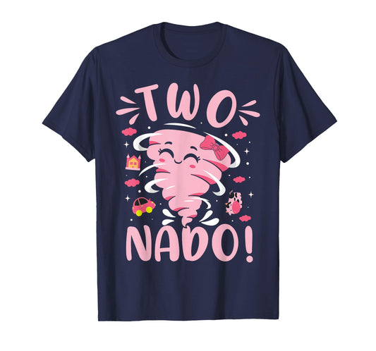 Tornado 2 Year Old Girl Birthday Two Nado 2nd Bday Party T-Shirt